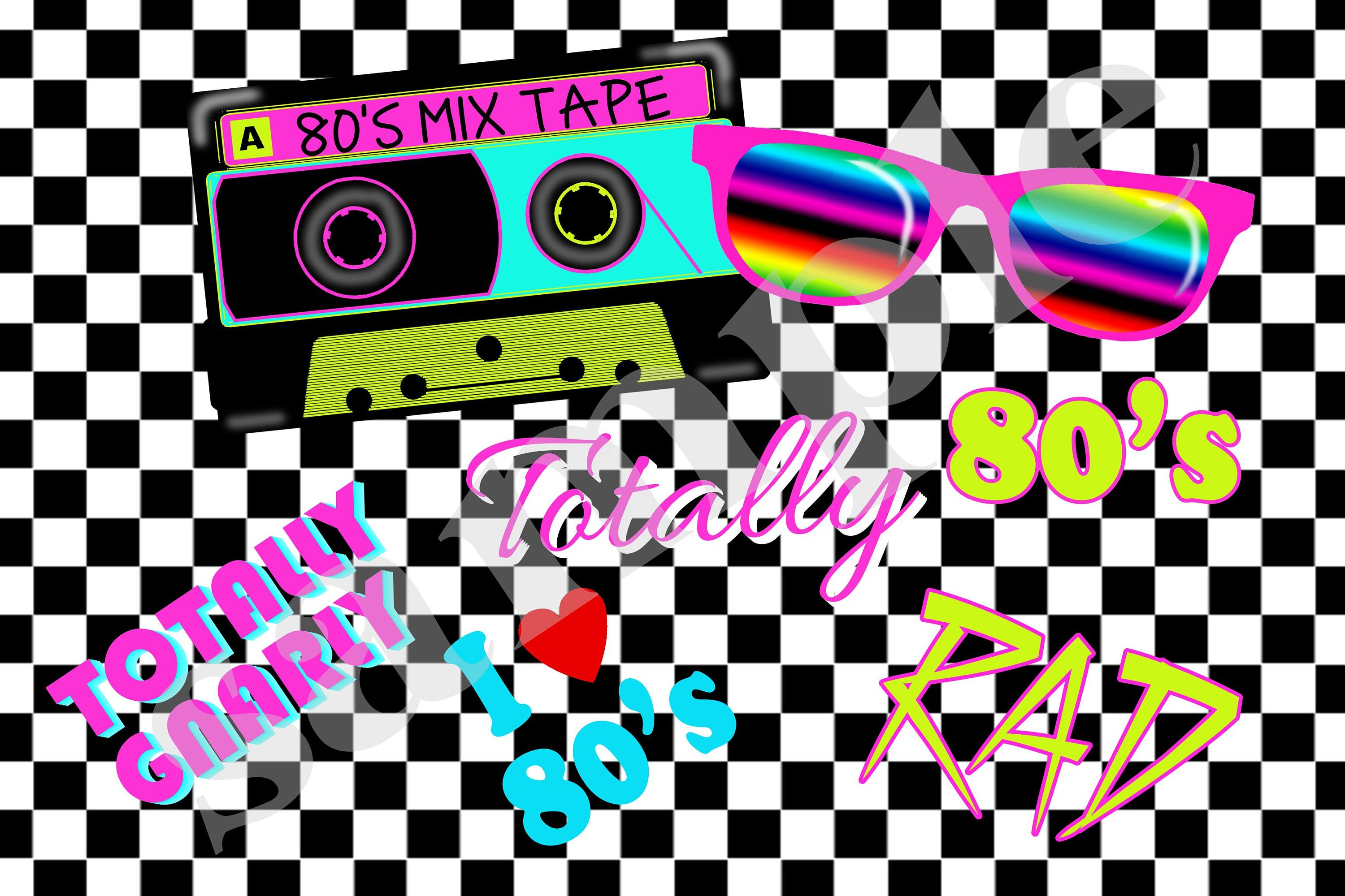 Printable 80's PosterDIY 24 x 36 size backdrop