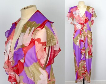 Stephen Burrows 70's Silk Chiffon Dress