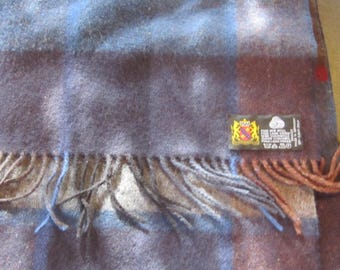soft wool scarf germany plaid wool vintage scarf