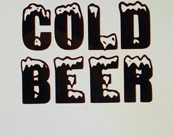 beer decal yeti cooler craft fridge hops hop head sticker