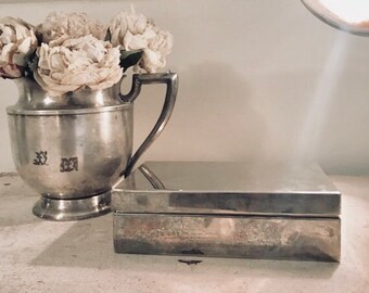 Silver rectangular storage box