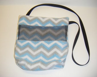 Sugar Glider, Bonding Pouch, Chevron Fleece, Zipper Closure, Ventilation Screen, Small Animal Pouch, Fleece Bonding Pouch, CooperStudios