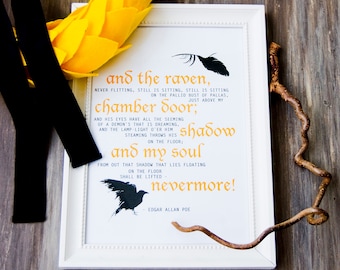 The Raven - Edgar Allan Poe/ Print