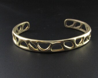 Brass Bracelet, Brass Cuff Bracelet, Organic Bracelet, Modernist Bracelet