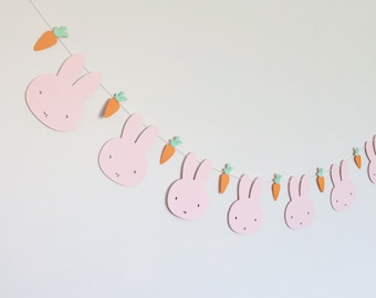 Easter bunny garland - rabbits bunnies carrots