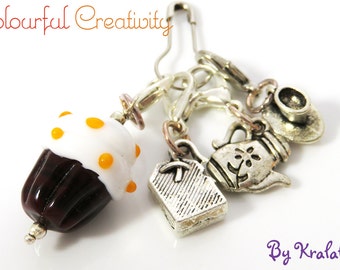 Stitch marker set Tea time - Made to order