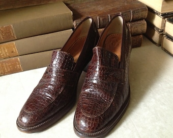 Joan and David Brown Leather Oxford Loafer Shoes Vintage Italy Chestnut 39 EU 7,5 to 8 US