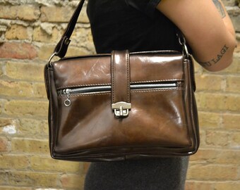 Vintage Brown Vinyl Purse