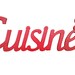 Scritta in legno Cuisine con tazzina di caffe cm L 50x 14 h spessore 8 mm (colore rosso)