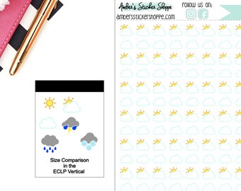 Cloudy Partly Cloudy Cloud Weather Planner Stickers