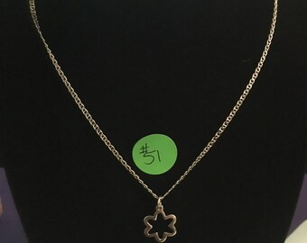 Sterling silver flower necklace