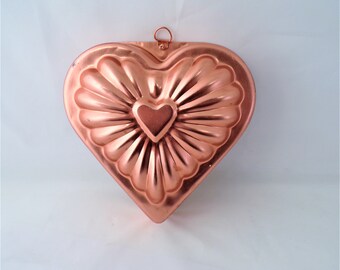 Copper Heart Mold - Retro Copper Heart Mold