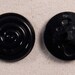 Set of 24 JHB Intl Black Round Plastic Buttons Spiral 1” 25 mm lyk0009