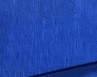 Blue Silk Fabric / Silk Fabric / Vintage Silk Fabric / Blue Silk Fabric