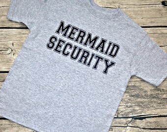 Mermaid Security Men's Vinyl Graphic Tee T-Shirt Unisex Several Colors available Adult Sizes S-M-L-XL-XXL