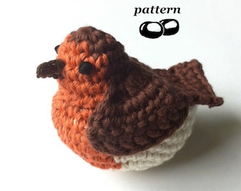 Robin Crochet Pattern / Crochet Bird Pattern / Crochet Christmas Decoration / Christmas Crochet Pattern