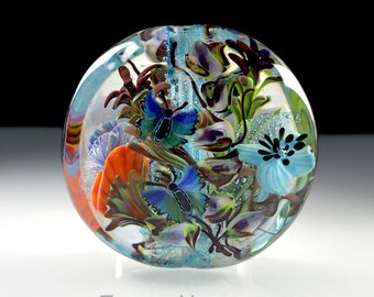 Lentil Bead. d- 50 mm. Lampwork