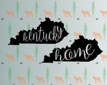 kentucky state svg, ky home svg files for cricut, silhouette studio files, instant download clip art, cutting template, vector files