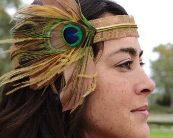 Wedding millinery/Golden wedding headdress