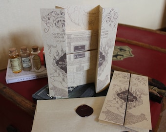 Harry Potter Marauders Map Wedding Invitation sample!