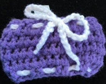 Purple Laced up Coffee Cozy **FREE SHIPPING!**//Crochet Coffee Cozy//Coffee Cozy//Handmade//Reusable
