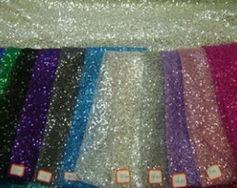 Sequins fabric on polyester mesh