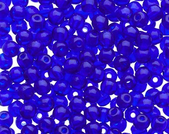 120pcs Czech Pressed Glass Druk Round-Cobalt 3mm (PG5030-8000)