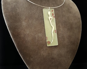 Stunning Silver and Plexiglass Necklace - Avant Garde Jewelry - Gift For Her