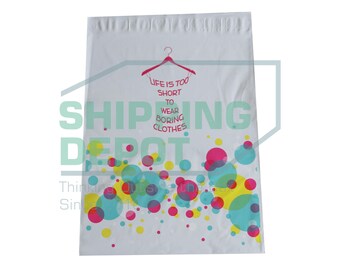Custom Colorful Bubble Dress Designer Boutique Bag | 10x13 inches 10"x13" | 2mil Thickness Self-Sealing | *FREE SHIPPING* | Shipping Depot