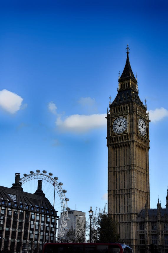 City Photography, London Eye, London Photography, Big Ben, Thames, London City, London Landscapes, Wall Art, Wall Print, London Wall Decor