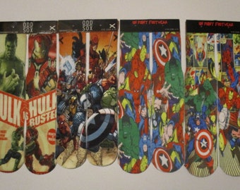 4 pairs of novelty socks hulk vs hulk buster marvel classic avengers