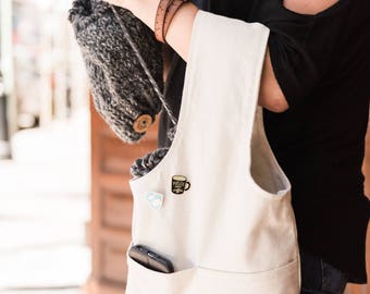 Knitting Project Bag, On The Go Yarn Bag, Arm Knitting Tote
