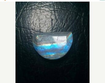 61% OFF SALE Rainbow Moonstone Moon Shape Faceted Cut