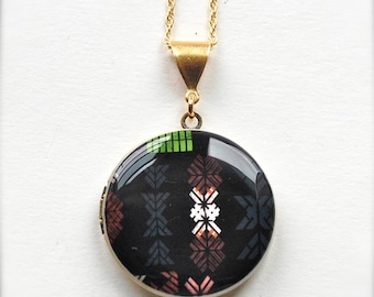 Art Locket Alyson Fox "Stencil" Necklace
