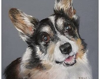 Sadie, the Corgi Folded Note Card & Envelope
