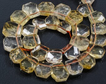 CITRINE Nugget 16x18mm faceted beads.