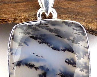 DENDRITIC Opal PENDANT natural stone, dendritic Opal pendant, dendrite Opal jewelry, NB25.1