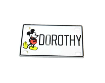 Dorothy Personalized Disney Mickey Mouse Bike License Plate, Bicycle License Plate, Disney License Plate, Mickey Mouse License Plate,