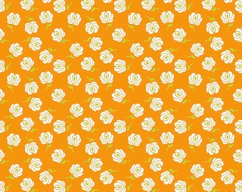 Primavera Buds in Tangerine Cotton Fabric by Patty Young for Riley Blake