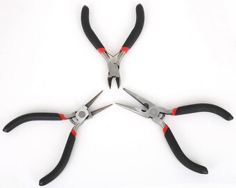 Free Shipping* -3 pcs/set Jewelry Pliers Round-nose/ Flat-nose/ Side-cutting For Jewelry Making Handmade Wholesale Bulk Price (SSS1401)