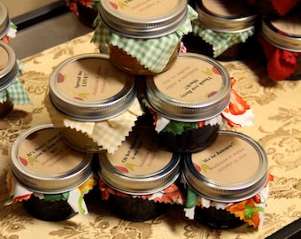 12 Jam or Jelly Mason Jar party favors