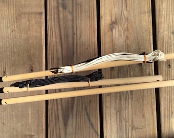 Saori loom tying rods with or without cords , 60 OR piccolo size : Saorisantacruz