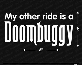 Disney World Haunted Mansion Doombuggy 8"x4" Vinyl Decal