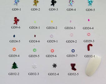 20g/1-Jar Laser Color Cupid Diamond Circle Christmas Series Glitter Nail art Glitter Pieces Decoration Nail art decoration