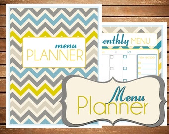 Menu Planner, Meal Planner, Menu Printable, Weekly Meal Plan, Meal Plan, Menu Planner, PDF Prtinable, Grocery List, Shopping List, Menu PDF