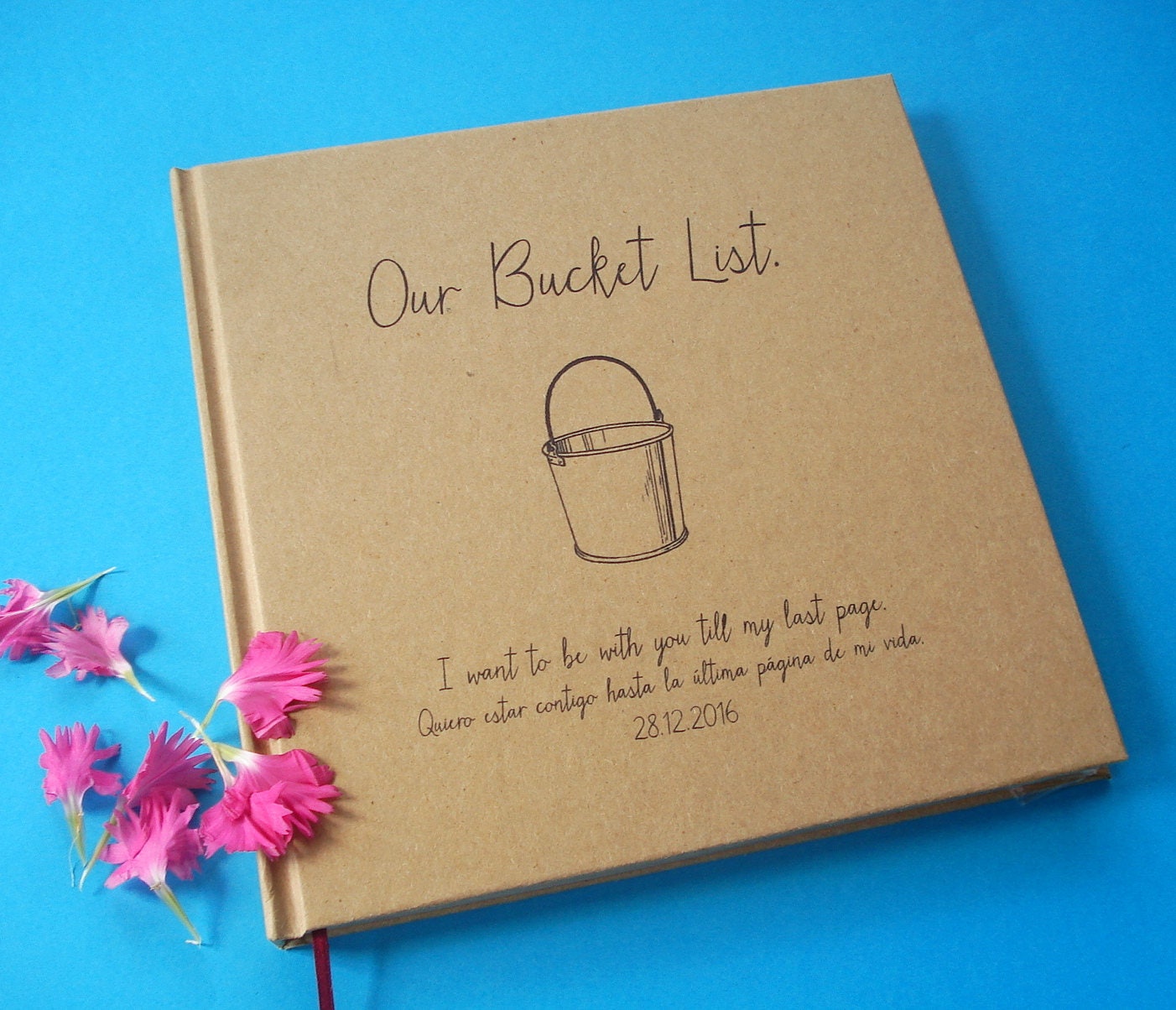 CUSTOM Our Bucket List Guest Book Bucket List Wedding Decor