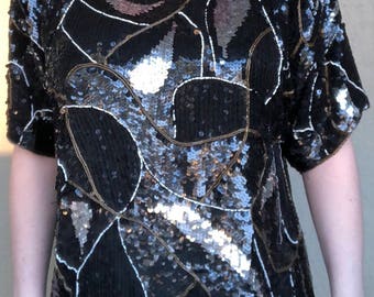 Sequin vintage top by Carolyne Barton