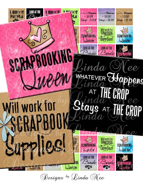 items similar to new scrapbooking queen quotes 1 x 1