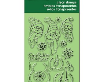 Stampendous BUILD A SNOWMAN Clear Acrylic Stamp set - CS127