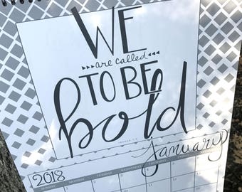 SALE! 2018 WALL CALENDAR | Bible Verse and Quote Calendar | Poster Wall Calendar | 12x18